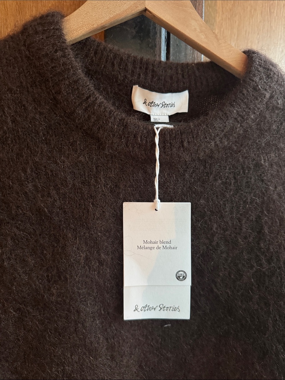 & Other Stories Crewneck long Sweater - Dark Brown - Picture 2 of 3